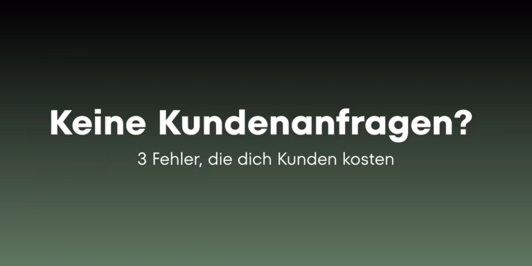 eine Kunden als Selbstständiger warum bekomme ich keine Kunden